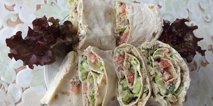 Roll a lavash - tölteléket receptek és lépésről lépésre a snack élelmiszer a serpenyőben vagy a (pita) Tekercset lavash - töltelék receptet, és lépésről lépésre a snack ételek a serpenyőben, vagy a