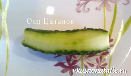 Rolls otthon uborkával és lazac - egy receptet olvasó Olga