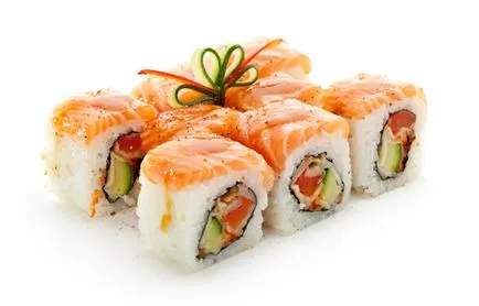 Rolls lazac otthon - recept fotókkal (tekercs) Rolls lazac otthon - recept fotókkal