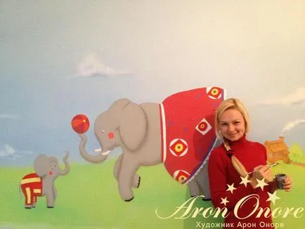 Rajzok a falakon a Gyermekkórház Murals, stúdió Aron Onore
