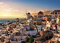 Santorini, Görögország Áttekintés a sziget «grekomania»