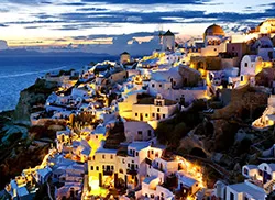 Santorini, Görögország Áttekintés a sziget «grekomania»