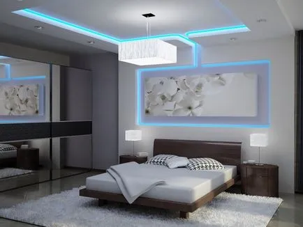 A hálószoba a stílus high-tech fotó hálószoba kialakítása a hi-tech, hogyan kell felszerelni a high-tech hálószoba (felszerelni) A hálószoba a stílus high-tech fotó hálószoba kialakítása a hi-tech, hogy gondoskodjon hálószoba high-tech