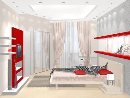 Hálószoba a high-tech stílusban - 19 fotó belsőépítészeti