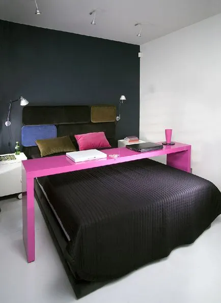 Hálószoba a high-tech stílusban - 19 fotó belsőépítészeti