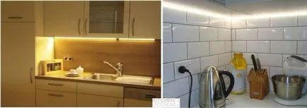 LED-es lámpák konyha - kiválasztására és telepítésére a saját kezét (fotó) (a konyhában) LED-es lámpák konyha - kiválasztására és telepítésére a saját kezét (fotó)