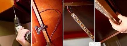LED-es lámpák konyha - kiválasztására és telepítésére a saját kezét (fotó) (a konyhában) LED-es lámpák konyha - kiválasztására és telepítésére a saját kezét (fotó)