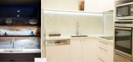 LED-es lámpák konyha - kiválasztására és telepítésére a saját kezét (fotó) (LED led szalag konyha telepítés saját kezűleg) LED-es lámpák konyha - kiválasztására és telepítésére a saját kezét (fotó)