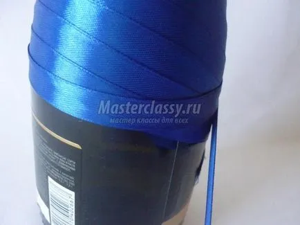 Esküvői dekoráció pezsgős saját kezűleg