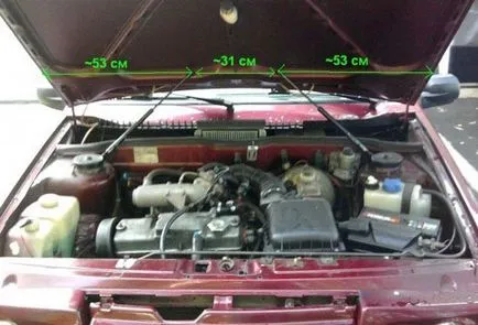 Tuning vázák gáz motorháztető megáll a WHA ahol 2108 saját kezűleg, vázák javítás