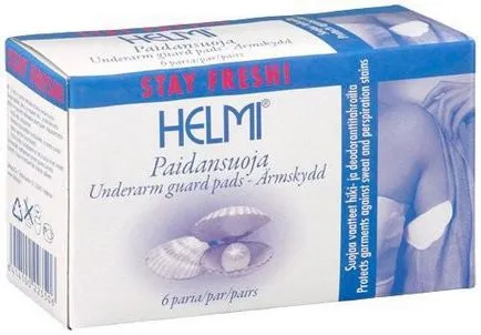 Bélések izzadság hónalj újrahasználható, gyógyszertár, utasítások, ár, vélemények