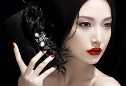 Japán makeup- árnyalatok alkalmazása make- fel, mint a japán nők (japán nők) Japán makeup- árnyalatok alkalmazása make- fel, mint a japán nők