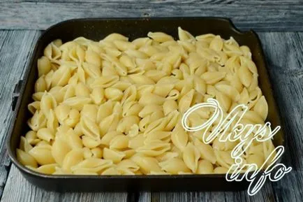 Rakott tészta és csirke a sütőben recept egy fotó
