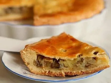 Tölthető pite gombával és burgonyával egy egyszerű recept fényképpel (burgonya) Tölthető pite gombával és burgonyával egy egyszerű recept egy fotó