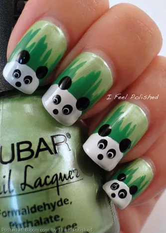 19 Fotók köröm design kép egy panda