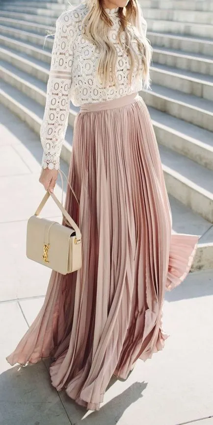 20 elegáns kép szoknya maxi inspirációt () 20 elegáns megjelenés a szoknyák, maxi inspirációt