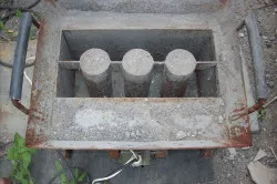 Betonelemek a kezüket és a forma aránya salak blokk (kéz) Betonelemek a kezüket és a forma aránya salak blokk
