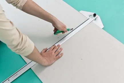 A vágás gipszkarton, hogyan kell vágni a gipszkarton