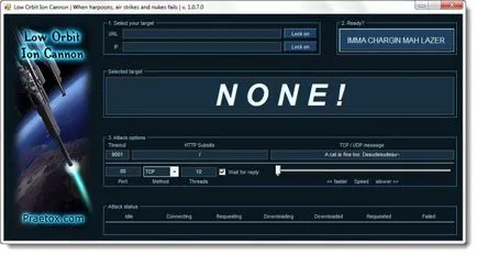 DDoS támadás, hogyan lehet egy DoS támadás, a program a DDoS támadások