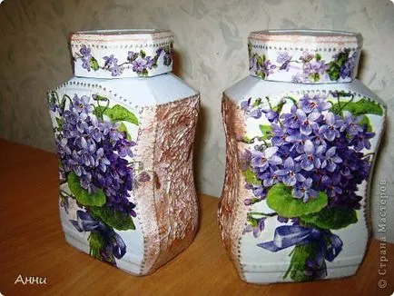 Decoupage kezüket a kezdők a technikát, műhely, videó táblák (saját) Decoupage kezüket a kezdők a technikát, műhely, video tippek