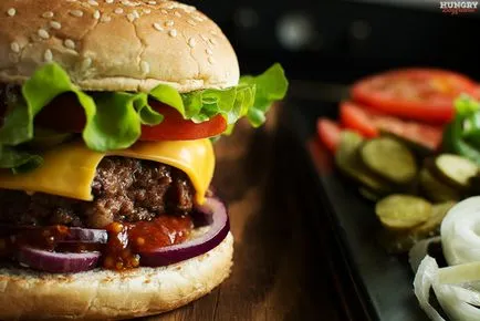 Házi hamburger recept fotókkal, hogyan lehet egy hamburgert otthon (hamburger) Házi hamburger recept fotókkal, hogyan lehet egy hamburgert otthon