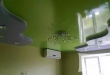 Kétszintű Feszített mennyezetek Fotószerkesztéshez, video utasítást, megvilágított emeletes, 2