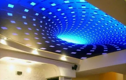 Kétszintű Feszített mennyezetek video (kétszintű mennyezeti telepítés) Kétszintű Feszített mennyezetek videó