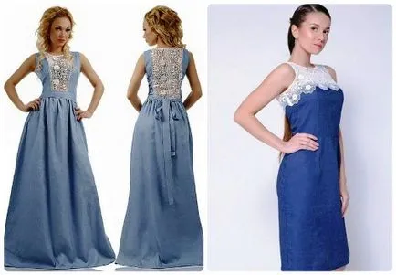 Denim nyári ruhát ősszel és télen a kezüket (saját) Denim nyári ruhát ősszel és télen saját kezűleg