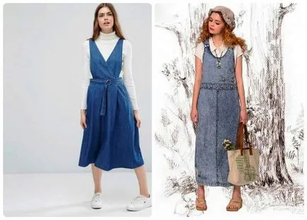 Denim nyári ruhát ősszel és télen a kezüket (téli) Denim nyári ruhát ősszel és télen saját kezűleg