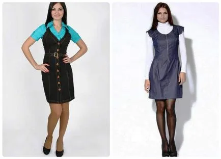 Denim nyári ruhát ősszel és télen a kezüket (téli) Denim nyári ruhát ősszel és télen saját kezűleg