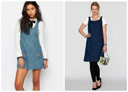 Denim nyári ruhát ősszel és télen a kezüket (saját) Denim nyári ruhát ősszel és télen saját kezűleg