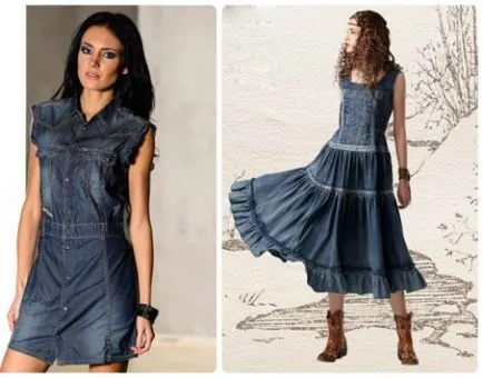 Denim nyári ruhát ősszel és télen a kezüket (saját) Denim nyári ruhát ősszel és télen saját kezűleg