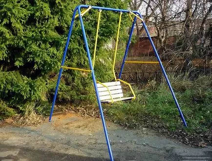 Kerti hinta a kezeit fém rajzok, fotók