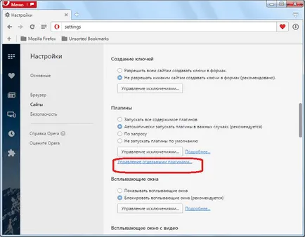Hogyan kell beállítani a plugins opera