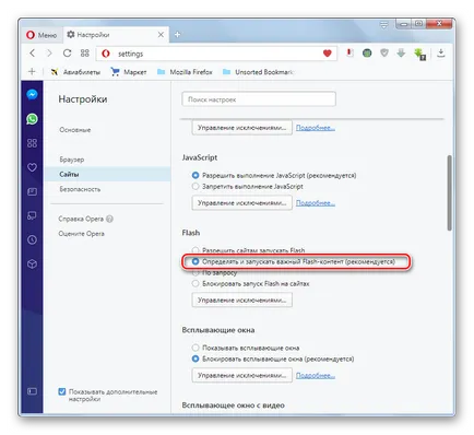 Hogyan kell beállítani a plugins opera