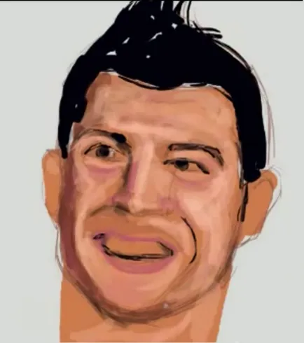 Hogyan kell felhívni a ceruzát Cristiano Ronaldo lépésről lépésre
