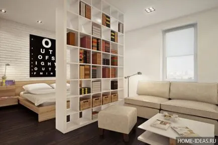 Hogyan osztani a szoba két zónára (22 fotó), az ötlet a rendezési Apartments