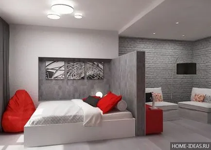 Hogyan osztani a szoba két zónára (22 fotó), az ötlet a rendezési Apartments