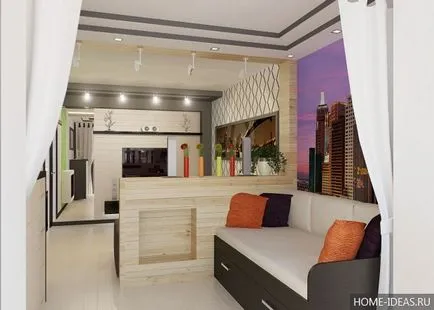 Hogyan osztani a szoba két zónára (22 fotó), az ötlet a rendezési Apartments