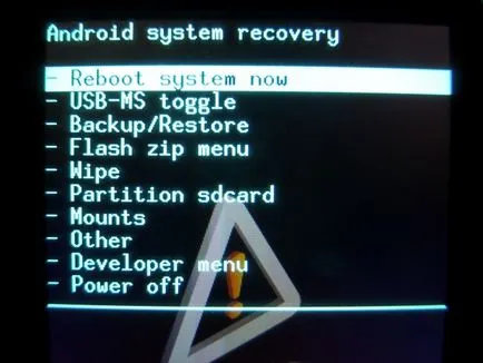 Hogyan villog a készüléket android