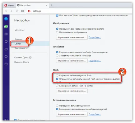 Hogyan lehet engedélyezni Flash Player Opera