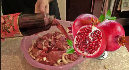 Hogyan pácolt kebab a gránátalma leve
