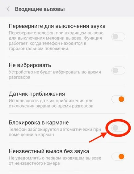 Közelítéskapcsoló kalibrálása Xiaomi a redmi modellek, jegyzet, mi