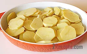 Burgonya sült tejszínes mártásban a sütőben - egy lépésről lépésre fotó recept (sült tejföl a sütő) Sült burgonyával tejszínes mártásban a sütőben - lépésről lépésre recept fotók