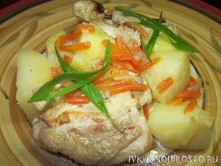 Csirke burgonyával multivarka - recept fotókkal, és finom, és csak (multivarka) Csirke burgonyával multivarka - recept fotókkal, és finom és egyszerű