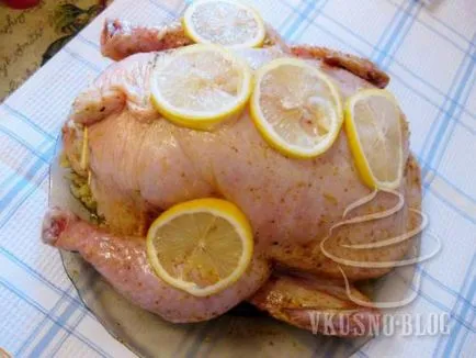 Csirke rizzsel és zöldségekkel sült hüvely - egy recept egy fotó