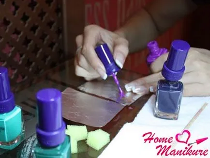 Ombre manikűr otthon fotó és videó (Ombre manikűr köröm házias fotó effektusok, hogy a videó) Ombre manikűr otthon fotó és videó