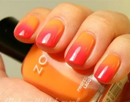 Fashion Nails hatás Ombre - 50 videó kép - elegáns körmök (Ombre) Fashion Nails hatás Ombre - 50 videó kép - elegáns körmök