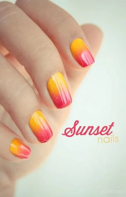 Divat Nails stílus Ombre