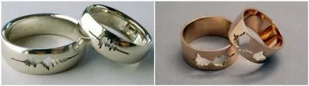 Szokatlan jegygyűrű Newlywed fotó